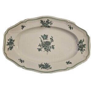 Vintage Rosenthal Bahnhof Selb Chippendale Porcelain Green Floral Serving Plate